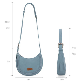 Wrangler Whipstitch Crescent Crossbody - Jean