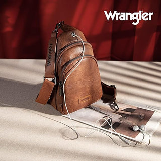 Wrangler Sling Bag/Crossbody Bag - Dark Brown