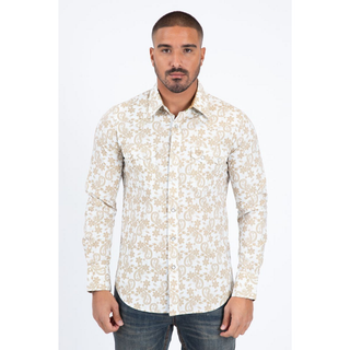 Platini Men's Western Modern Fit Shirt- White