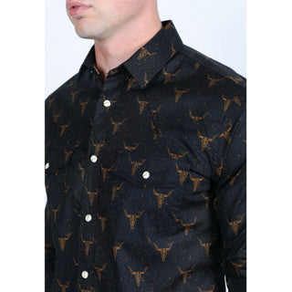 Platini Men's Monogram Logo Western Shirt