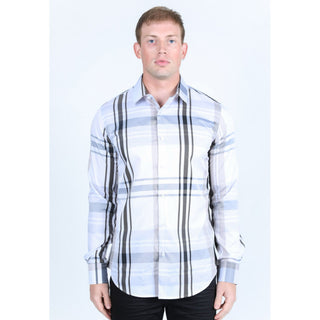 Platini Men’s Plaid Digital Print Shirt