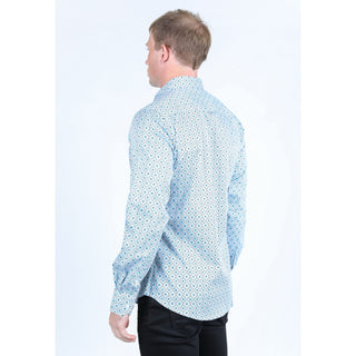 Platini Men’s Satin Cotton/Spandex Shirt - White