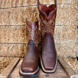 Artillero Traditional Rodeo Toe Cowboy Boot- Brown