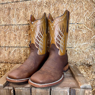 Artillero Traditional Square Toe Cowboy Boot- Honey