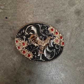 Bandoleros Oval Rooster Buckle