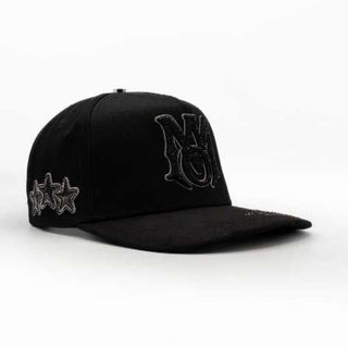 AMR light Grey Cristales Bigg Boss Cap - Black