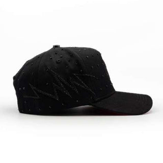 Rayo Crystals Bigg Boss Cap - Black & Red