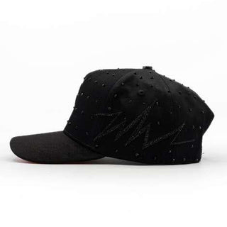 Rayo Crystals Bigg Boss Cap - Black & Red