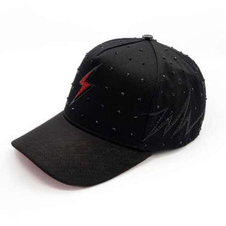 Rayo Crystals Bigg Boss Cap - Black & Red