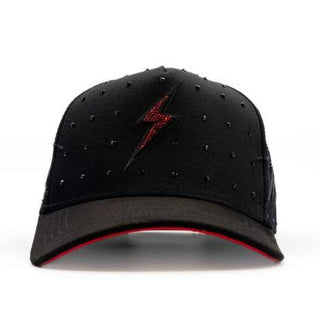 Rayo Crystals Bigg Boss Cap - Black & Red