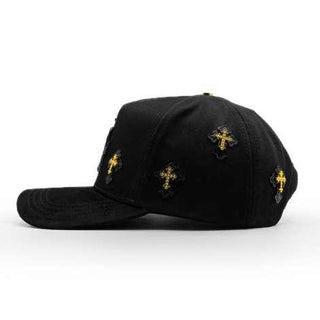 LA Chrome Gold Klan Hats Snapback - Black