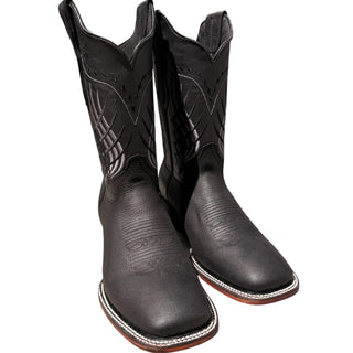 Artillero Rigo Square Toe Cowboy Boot- Grizzly Black