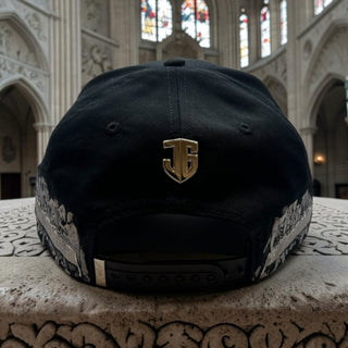 Last Supper Silver Cross Black Snapback Hat