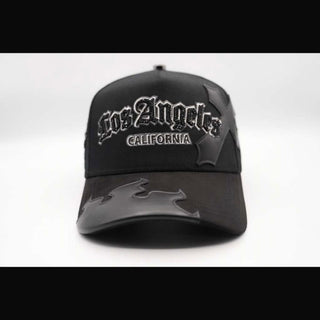 Los Angeles California Blackout Cross Klan Hats - Black