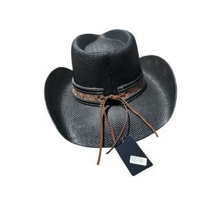 Cowboy Hat With Woven with Stud Band -Black