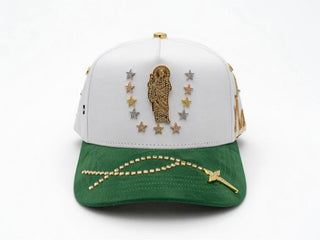 San Judas Tadeo Gold Star Cap – White/Green
