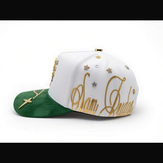 San Judas Tadeo Gold Star Cap – White/Green
