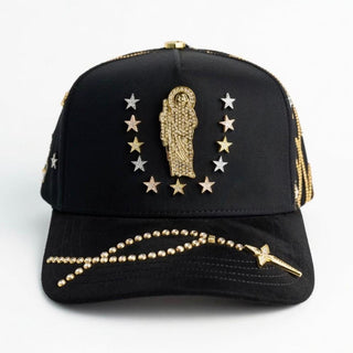 San Judas Tadeo Gold Star Bigg Boss Cap – Black