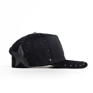 BB Los Angeles Rhinestone Star Cap – Black