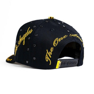 BB Los Angeles Rhinestone Star Cap – Black & Gold