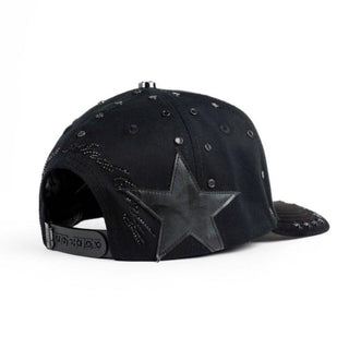 BB Los Angeles Rhinestone Star Cap – Black