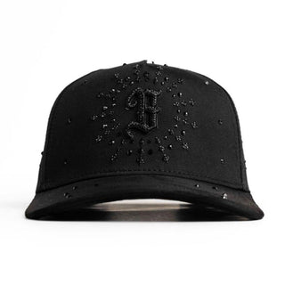 Bigg Boss Angel Wings Rhinestone Cap – Black