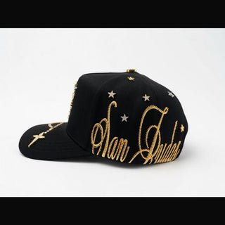 San Judas Tadeo Gold Star Bigg Boss Cap – Black