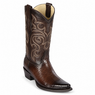 Los Altos Faded Snip Toe Lizard Boots