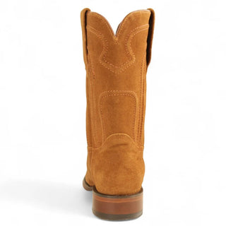 Los Altos Belmont Suede Roper Cowboy Boot - Cognac
