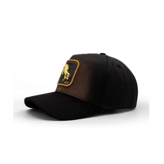 Black and gold King Ranch western snapback hat with premium horse patch detail