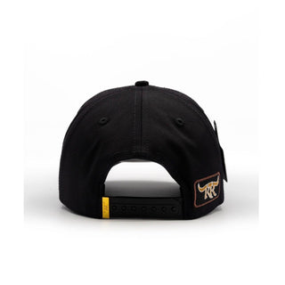 Back view of King Ranch snapback hat with adjustable closure and embroidered logo