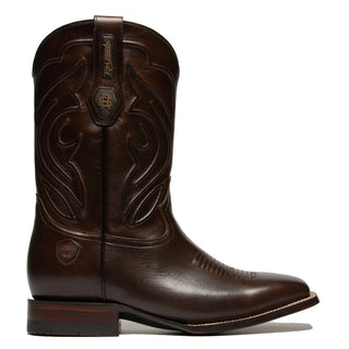 Side profile of Rio Grande City men's brown leather cowboy boot