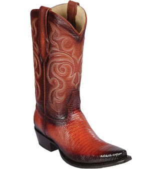 Los Altos Faded Snip Toe Lizard Boots