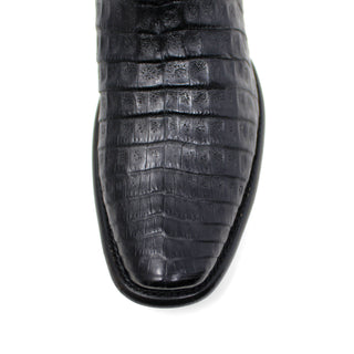 King Exotic Dubai Caiman Belly Cowboy Boot - Black