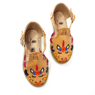 "Samantha"- Girl's Unicorn Colorful Huaraches