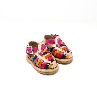 "Olivia" Girl's Colorful Huaraches - Light / Multicolor
