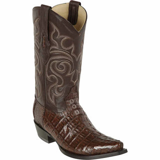 Los Altos Snip Toe Caiman Tail Boot