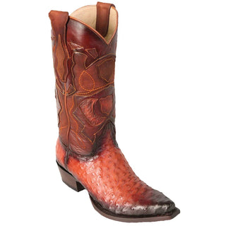 Los Altos Faded Ostrich Snip Toe Cowboy Boot
