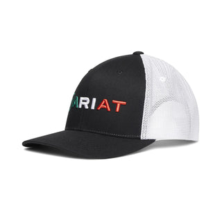 Ariat Mexican Flag Black Trucker Hat