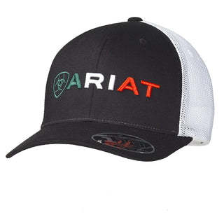 Ariat Mexican Flag Black Trucker Hat