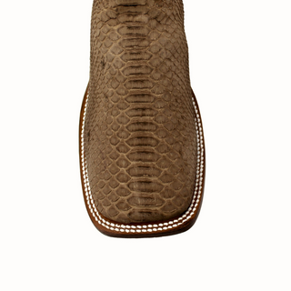 Ranchers Light Brown Python Square Toe Cowboy Boots