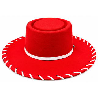 Kids Western Cowboy & Cowgirl Costume Hat – White Stitching