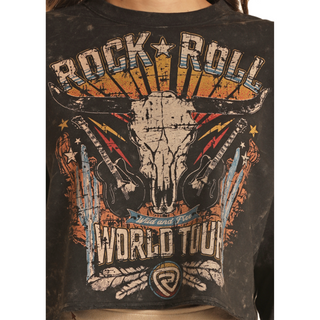 Rock & Roll Denim World Tour Cropped Pullover Sweater
