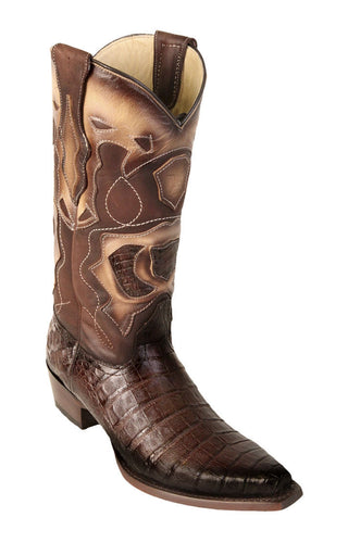 Los Altos Caiman Bely Snip Toe Boots in Faded Brown