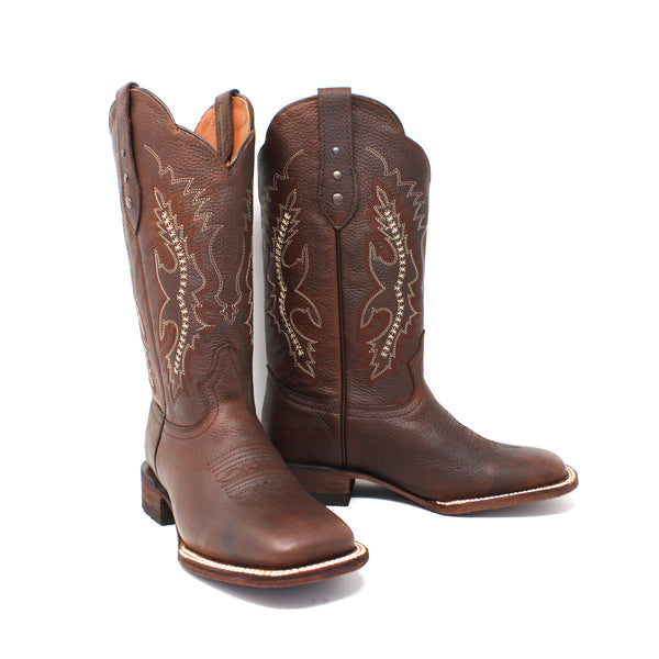 "Samantha" Artillero Women's Cowboy Boot - Grizzly Brown