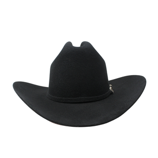 Tombstone 10X Johnson Black felt cowboy hat front view
