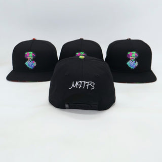 VBR Durango Pancho Villa black snapback cap rear view with adjustable snap closure and embroidered detail