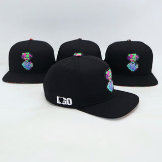 VBR Durango Pancho Villa black snapback cap side view with embroidered detail and portrait patch