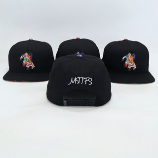 VBR Michoacan Los Viejitos black snapback cap rear view with adjustable closure