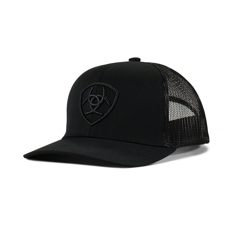 Ariat Black On Black Shield Trucker Hat – MexWest